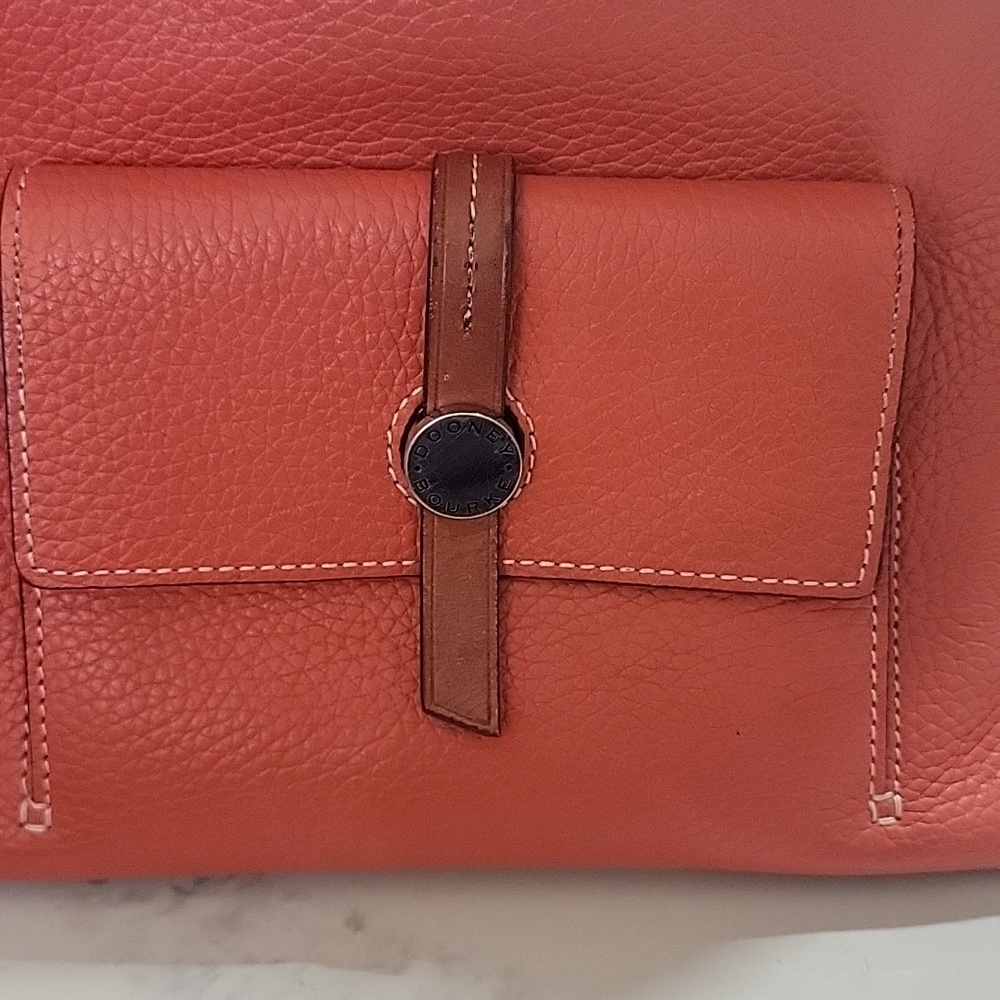 Dooney & Bourke Cambridge Hobo In Persimmon~Pebbled Leather - Picture 6 of 16